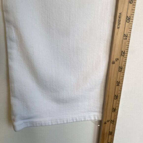 Madewell Jeans Womens 24 White Denim Mid Rise Kick Out Stretch Coastal Hippie - Picture 5 of 8